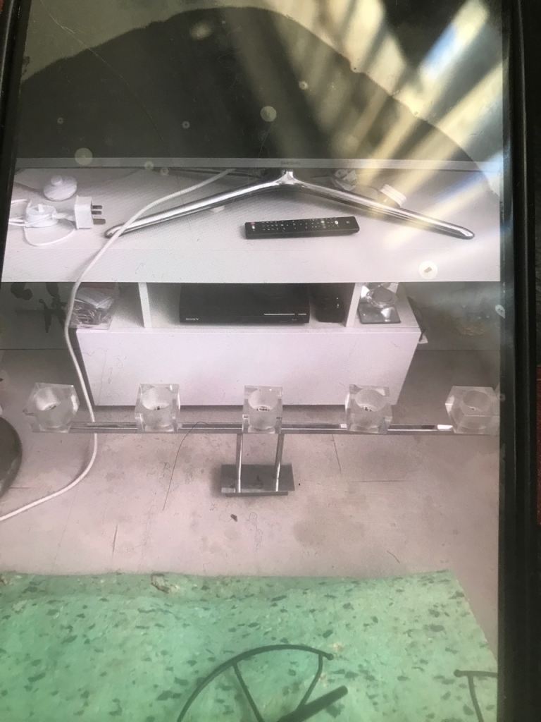Chrome Bar Ceiling Light with 4 Glass Cube Shades