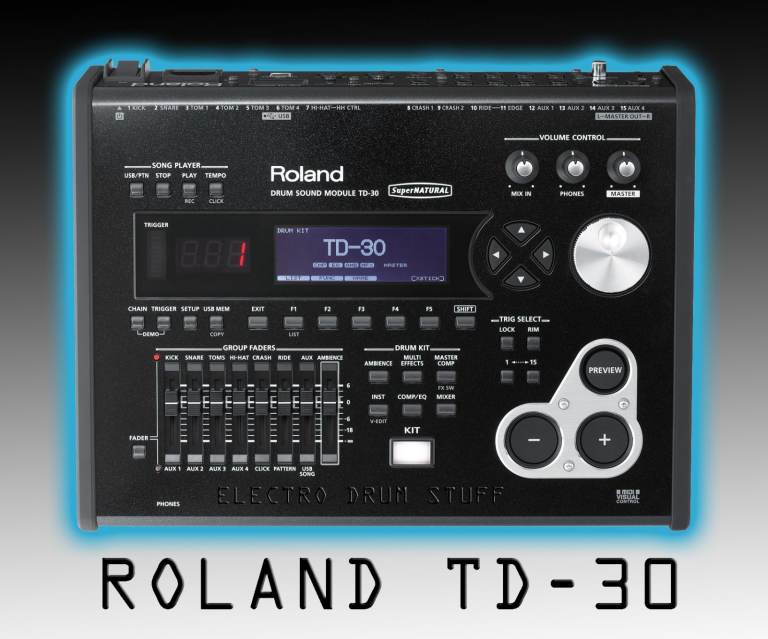 🤖🥁 Roland VDRUMS TD-30 drum module with USB & CUSTOM KITS mount ⚙️ E-D-S 🤖🥁
