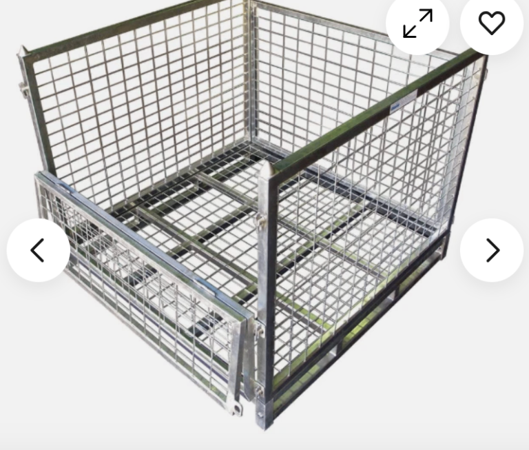STEEL STILLAGE - CAGE STILLAGE - FORKLIFT USE - STACKING - STORAGE CAGE