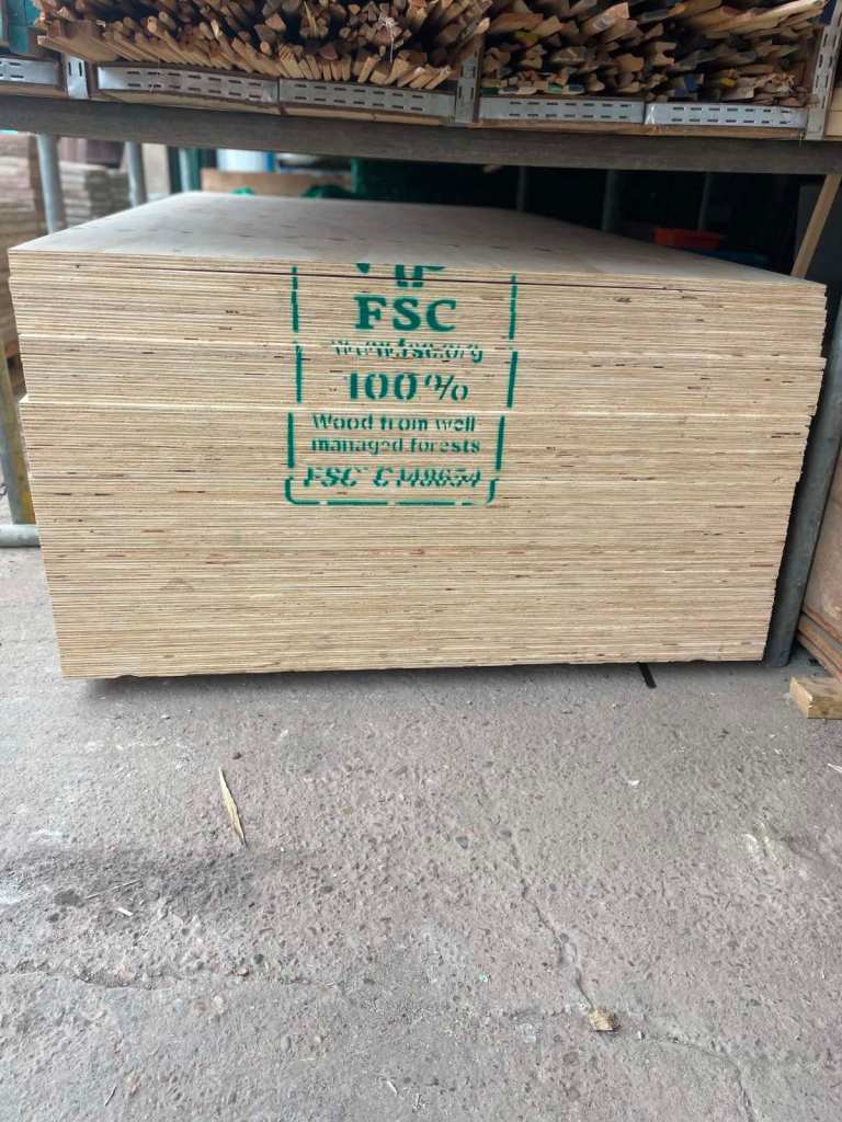 New 18mm 8ft x 4ft Ply Sheets x50 Available