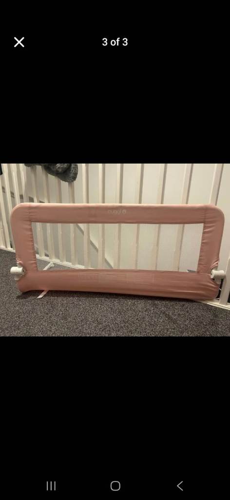 Pink cuggl bed guard