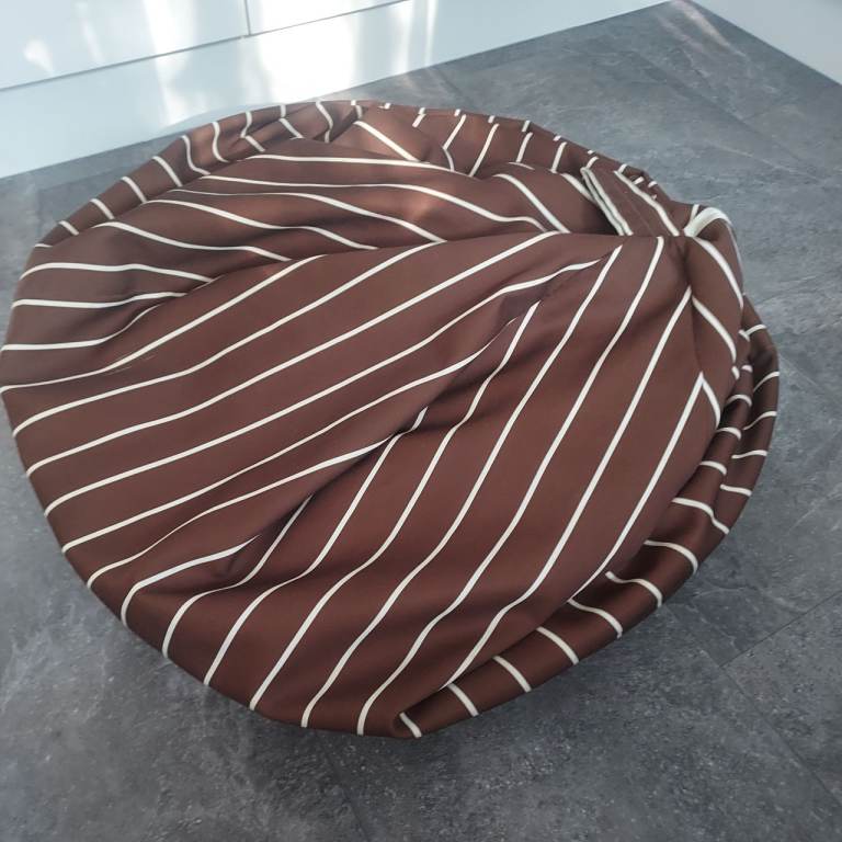 Bean Bag Chair - Brown with White Stripes