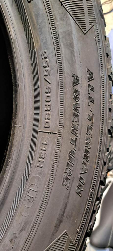 3 x Goodyear Wrangler All-Terrain Adventure 255/60 R20 H (113) Tyres for LANDROVER DEFENDER