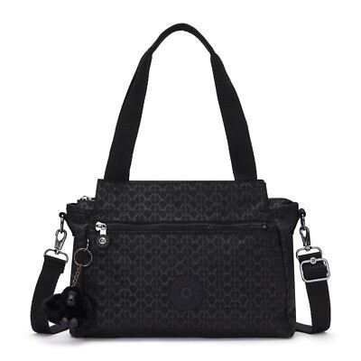 Kipling Elysia Signature Embossed Black Bag 