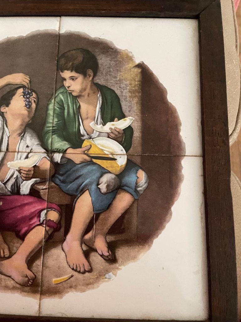 Spanish wall tile hanging