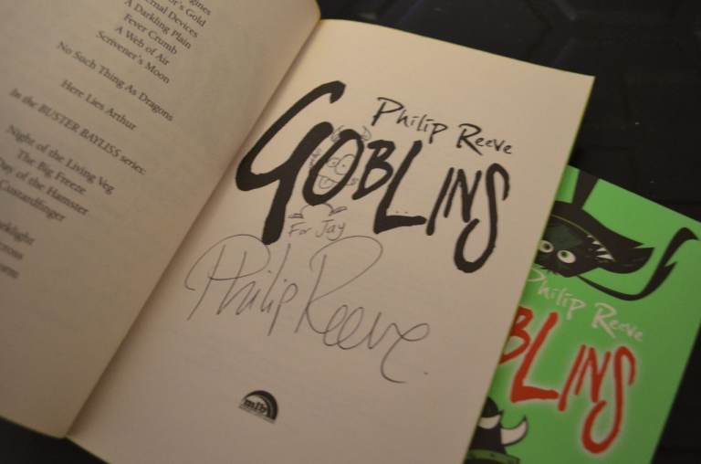 SIGNED RARE ILLUSTRATED WITH DRAWING BOOK THE GOBLINS P  REEVE