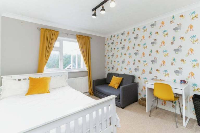 Kingsize bedroom in a beautiful family home