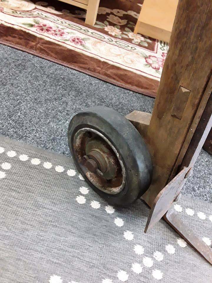 Vintage solid oak Slingsby sack truck Low Cost Moves 2nd Hand Furniture STALYBRIDGE SK15 3DN