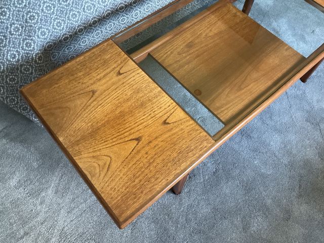 Vintage G Plan Fresco Teak & Glass Rectangular Coffee Table Mid