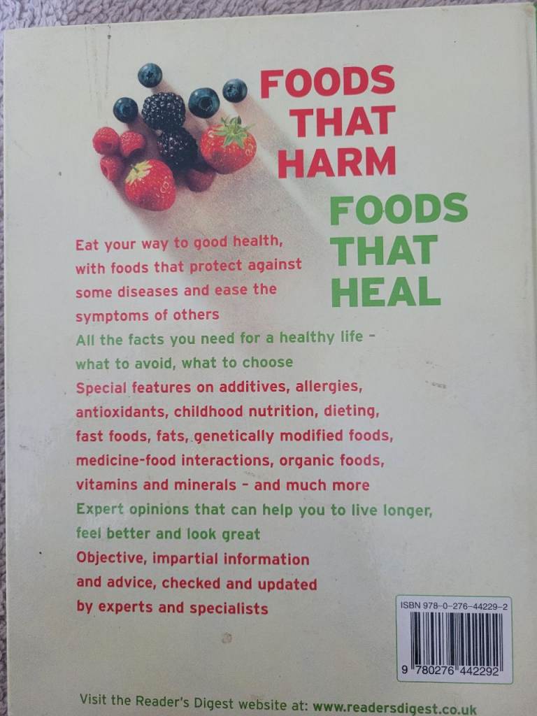 Reader's Digest Foods That Harm Foods That Heal Book