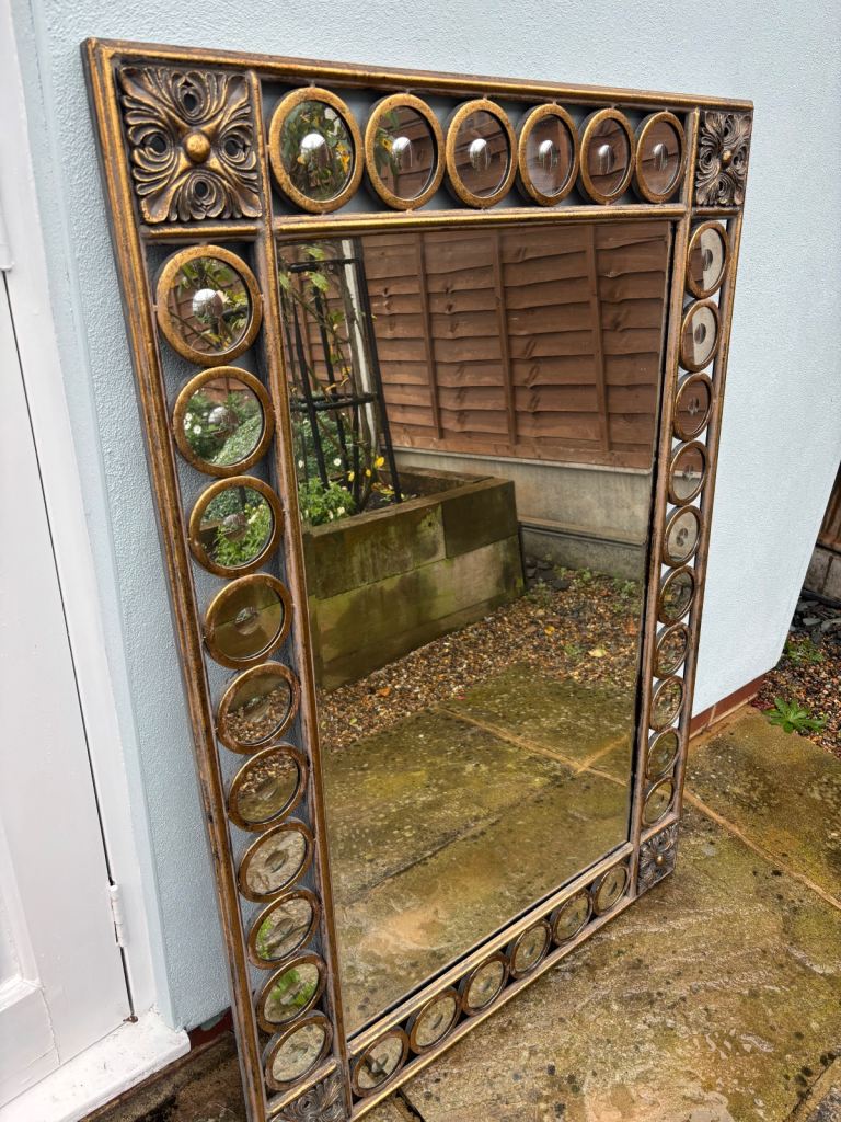 Mirror metal gold coloured ornate stunning 