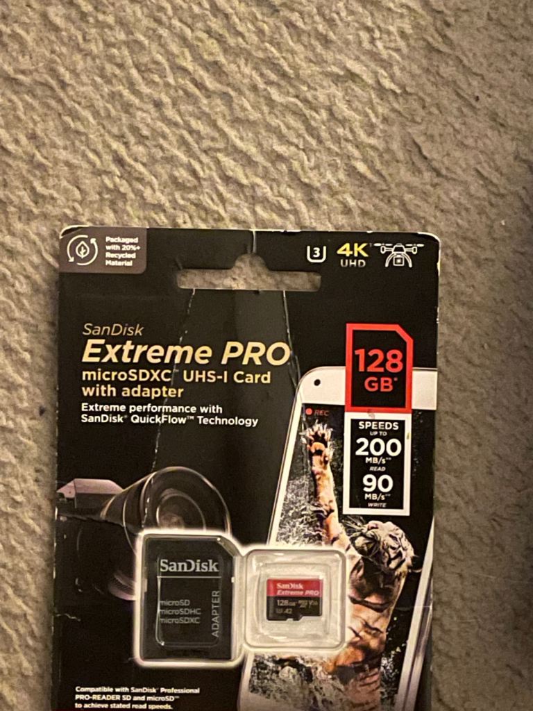 SanDisk Extreme Pro Micro SD Card 128gb