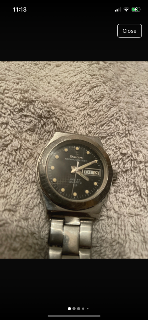 image for Rare Bulova oceanograph automatic watch 