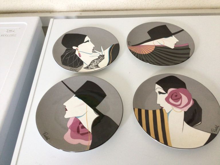 4 Poole pottery plates art deco £30 lot
