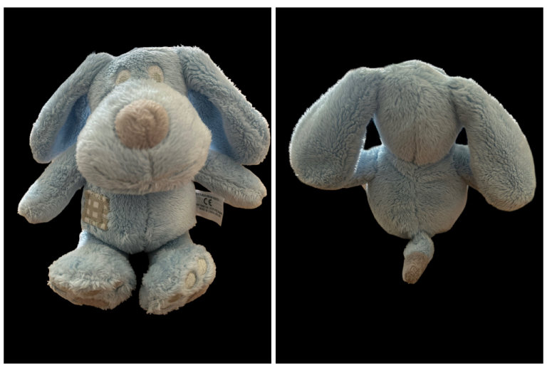NEXT Baby Blue Newborn Doggy Dog Teddy Bear Plush Comforter 8” Tall