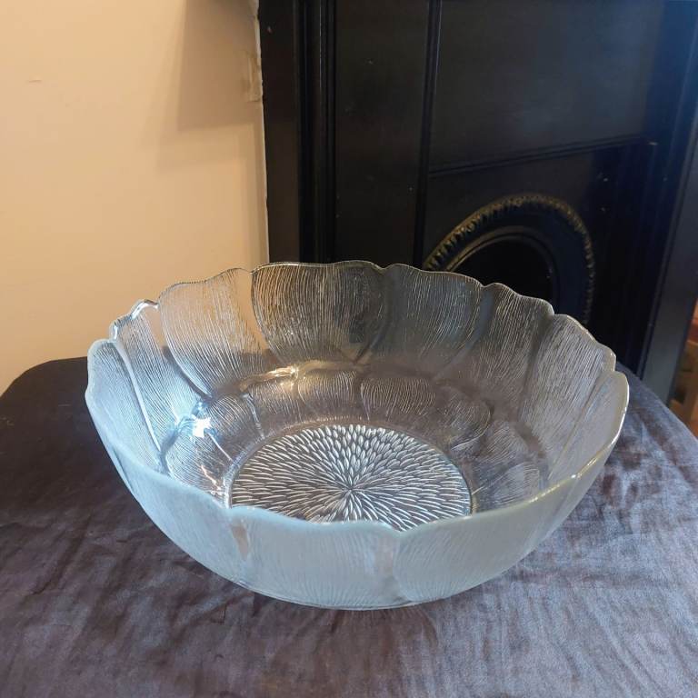 Vintage Arcoroc France Glass Fruit Or Trifle Bowl 