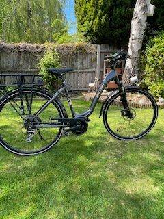 Two, Raleigh Motus Grand Tour Low Step Hub Gear Electric Hybrid Bikes for sale