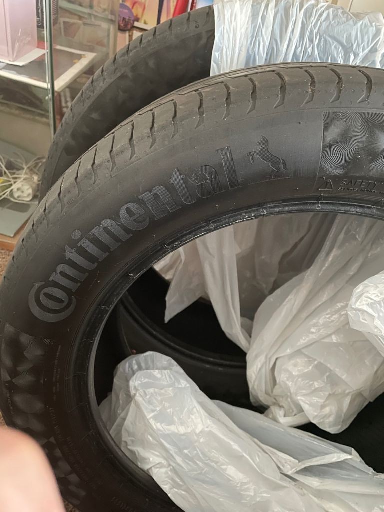 2x Continental Tyres 215/55 R18 - 4mm Tread - £45 Each