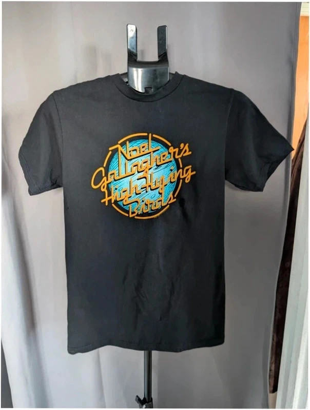 Noel Gallagher's High Flying Birds Black Tour Graphic T-Shirt S UK 8 10