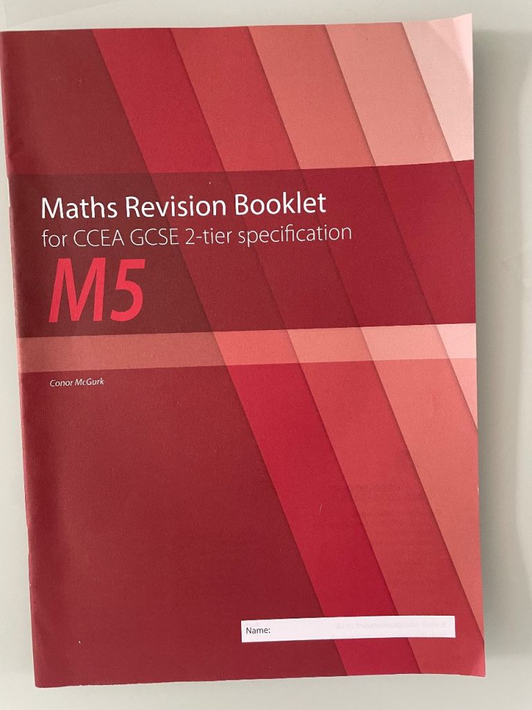 CCEA GCSE Maths M5 revision booklet