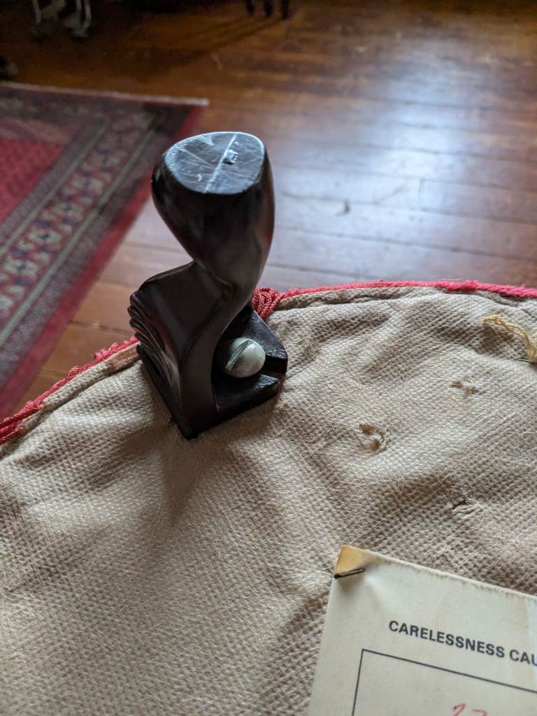 Vintage Fringed Velvet Footstool Retro 