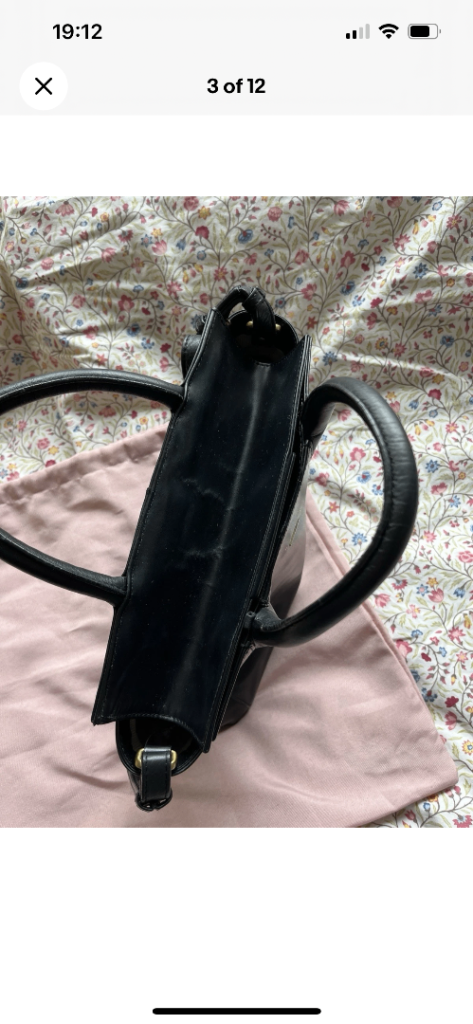 Radley London Black Leather Bag With Removable Shoulder Strap + Dust Bag