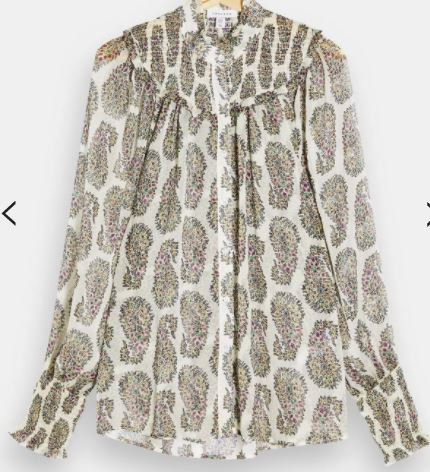 BRAND NEW BOHO STYLE PAISLEY BLOUSE  - SIZE 6