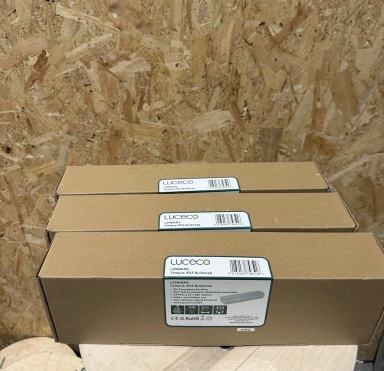 New Luceco Tempus IP65 Bulkhead Emergency Light
