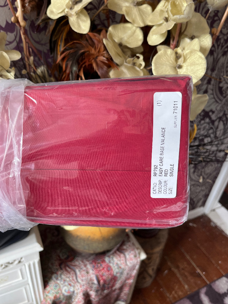Single Valance Sheet Red - Brand New - 5 Available 