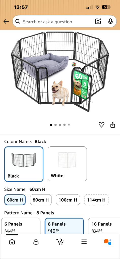 8 panel dog crate