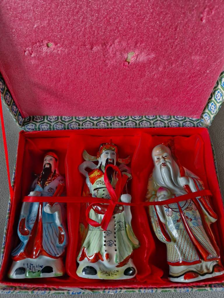 VINTAGE CHINESE DIETIES/DEMIGODS -THE SANXING 3 STARS FIGURINES - IDEAL FOR CHINESE NEW YEAR