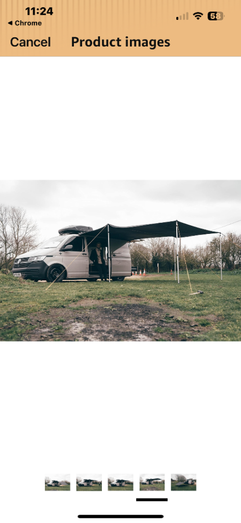 Stitches & Steel Tarp Awning & Awning Rail - BRAND NEW