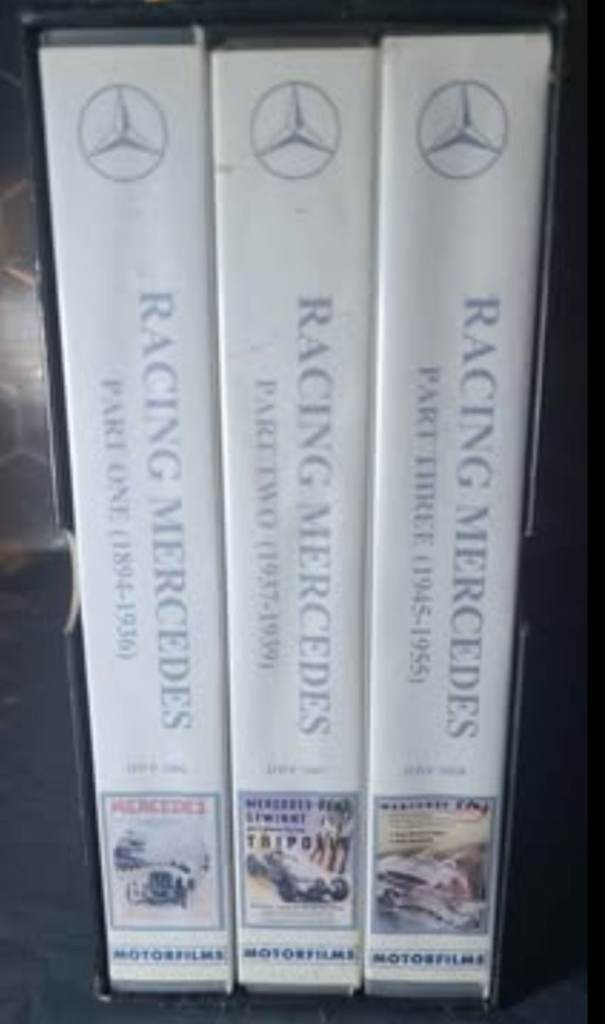 RACING MERCEDES  SCARCE 3 VHS VIDEO BOX SET EXCELLENT  CONDITION  a6