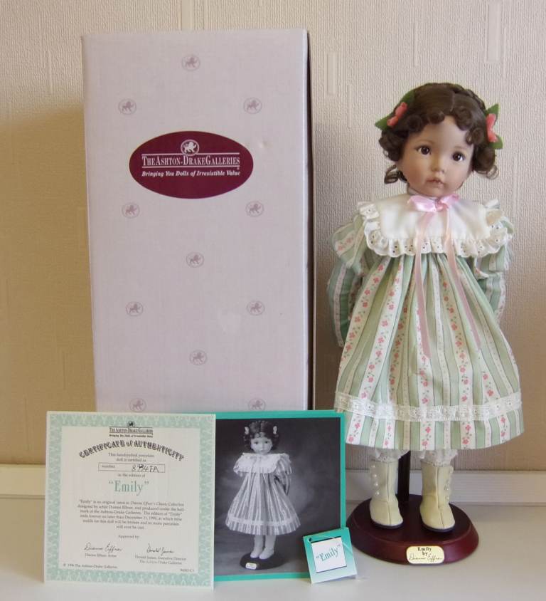 Ashton drake Galleries Emily Edwardian porcelain doll 1997 Dianna Effner RARE!!