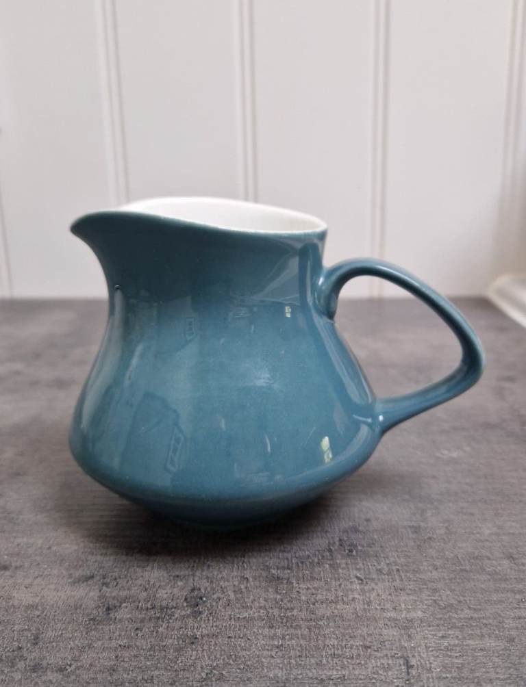 Poole Pottery Blue Moon - Vintage Cream / Milk Jug is sea blue colour