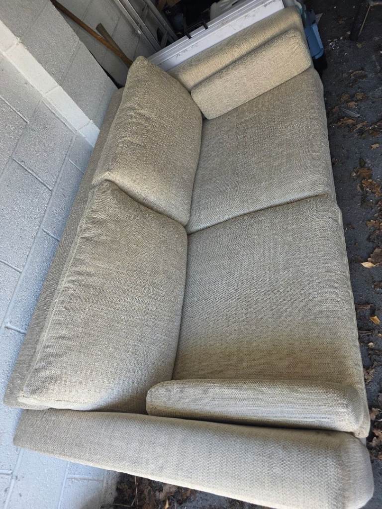 Comfortable Beige Fabric Sofa – Good Condition