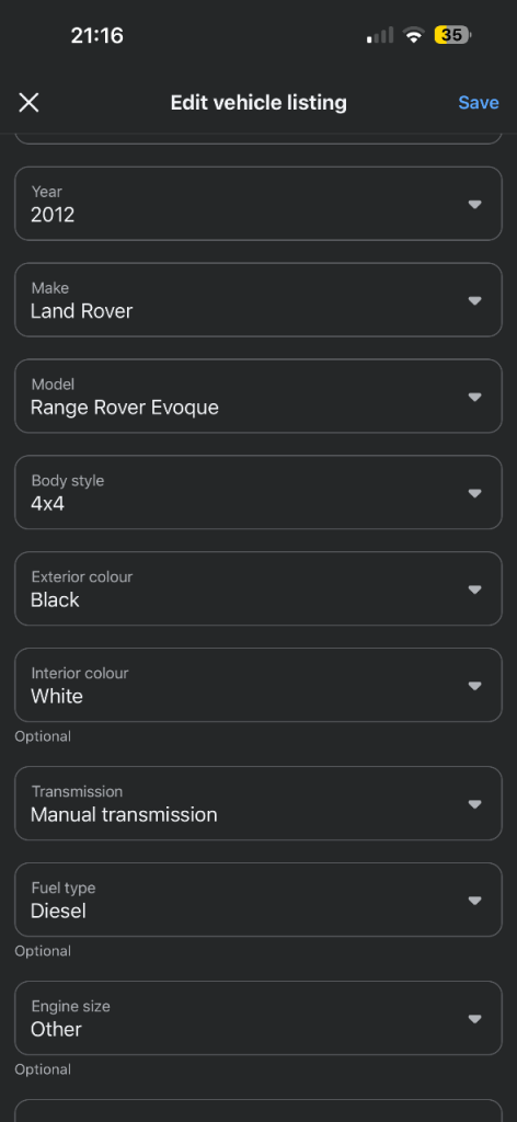 Land Rover, RANGE ROVER EVOQUE, Coupe, 2012, Manual, 2179 (cc), 3 doors