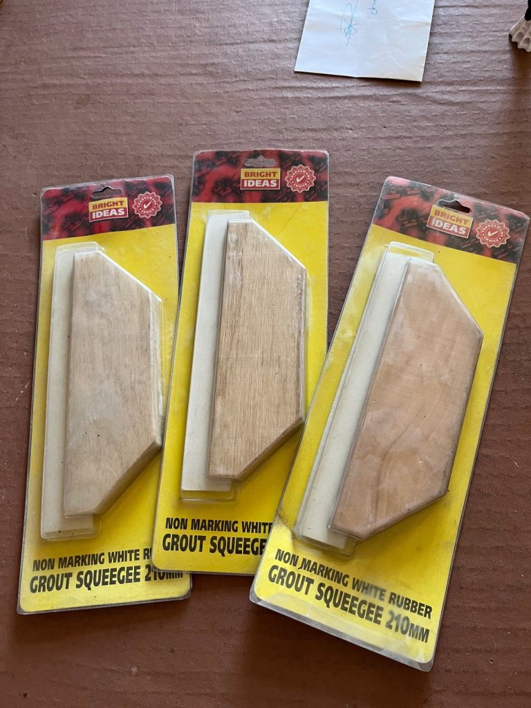 3 x Tile grout squeegee