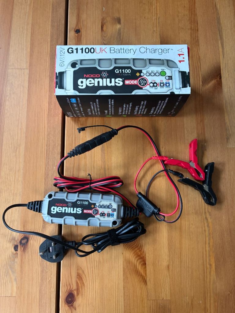 NOCO Genius G1100 6V/12V 1.1A Smart Battery Charger – Complete With Box