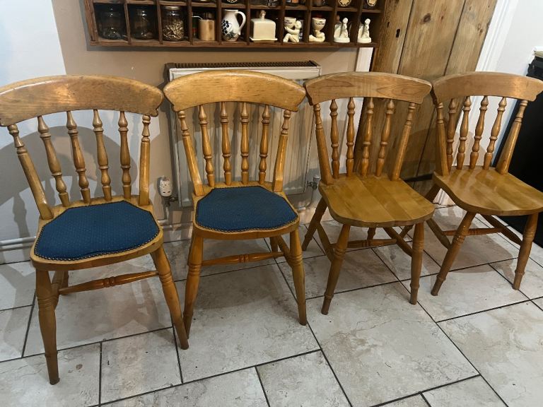 image for Four pine chairs