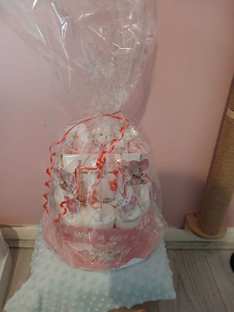 Baby Girls Nappy Cake 