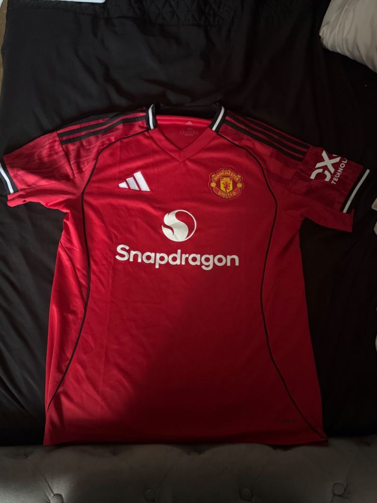 Adidas Manchester United Football Shirt - Red, Size L