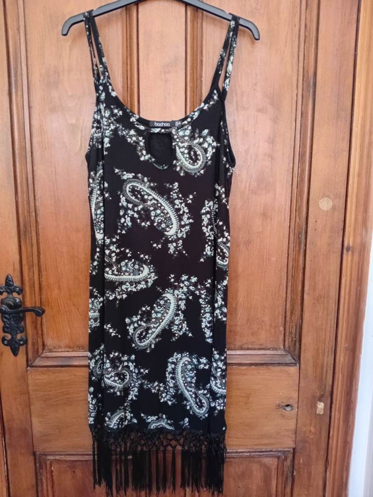Boohoo Tassle Dress Size 12