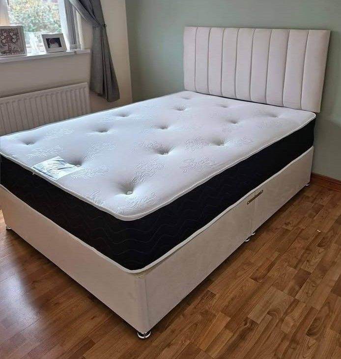 4ft6 Divan Bed With Best Quality Mattress Available In All Colors & Sizes UK Wide Delivery🚚🚚