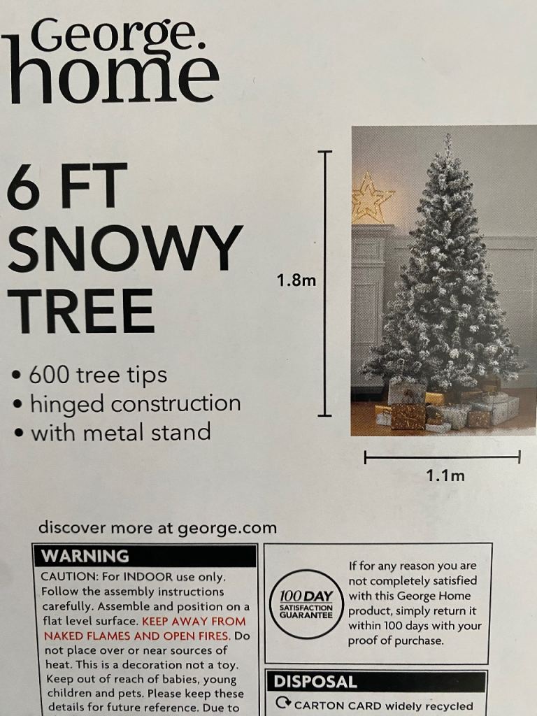 6ft Snowy Christmas tree 