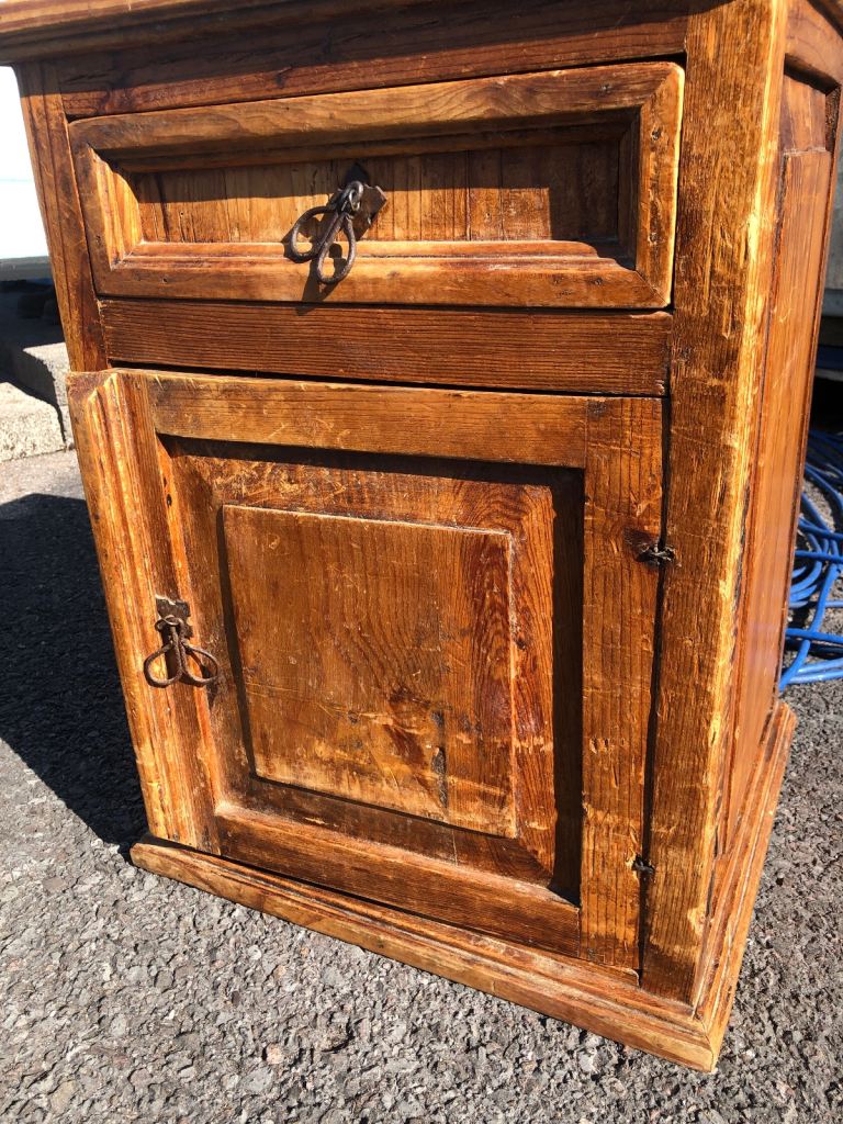 Mexican pine bedside table / cupboard