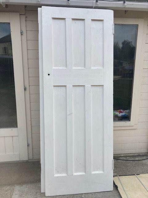 7 x Edwardian White Internal Doors 3 panel over 3 - Good Condition £25 ...