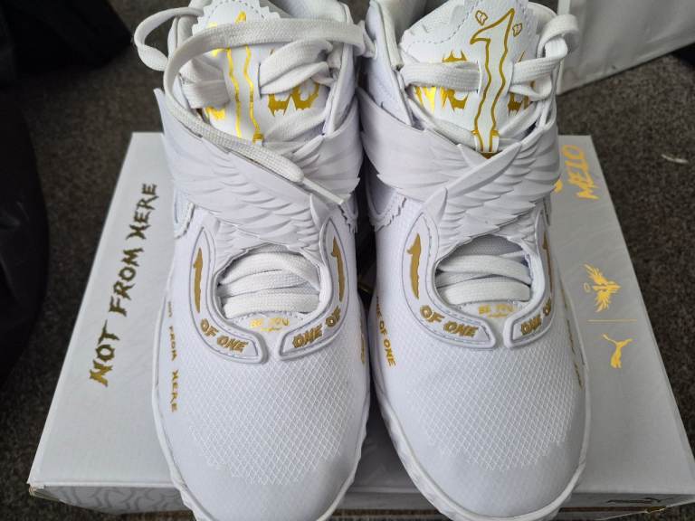 Brand new in box never worked  Puma MB.05 Mist White Gold Trainers – Size UK 10, Excellent Condition