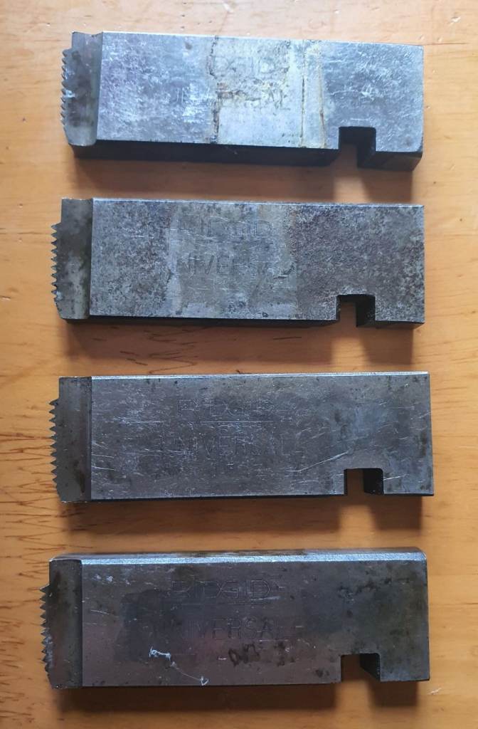 For sale is a set of RIDGID Pipe Dies for use in British Universal Die Heads