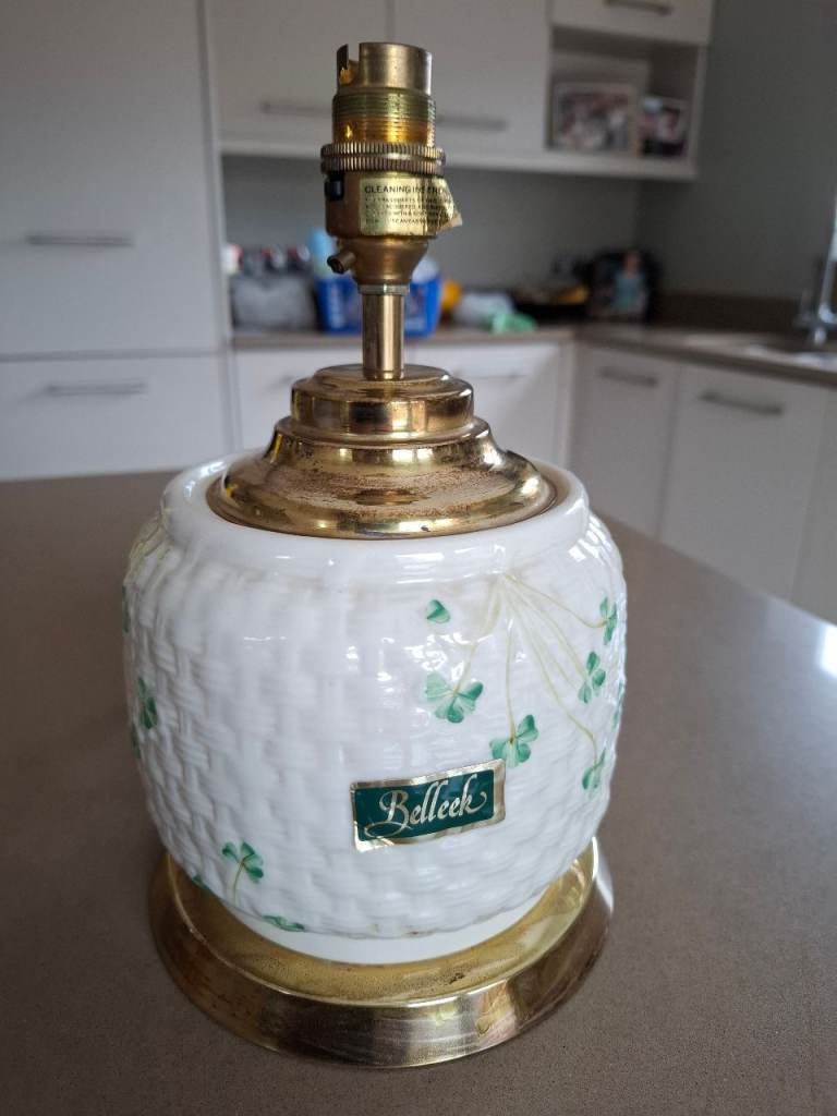 For Sale Vintage Belleek Table Lamp